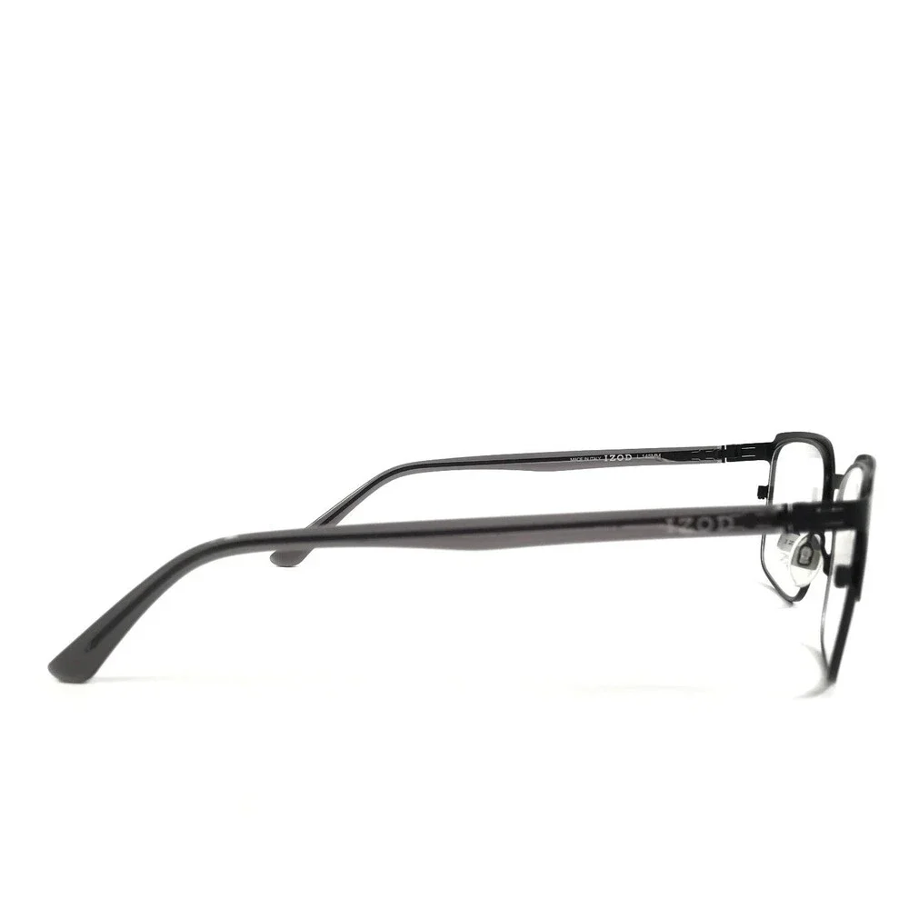 IZOD Eyeglasses Frames IZ2117 BLACK Gray Rectangle Full Rim 54-18-145